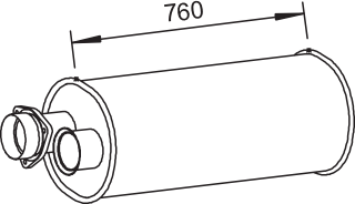 DINEX 80460 Vidurinis / galinis duslintuvas
