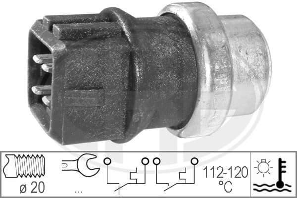 ERA 330164 Radiatoriaus ventiliatoriaus temperatūros jutiklis