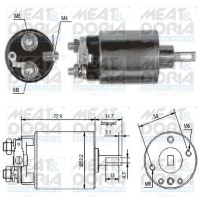 MEAT & DORIA 46055 Starterio solenoidinis jungiklis