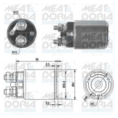 MEAT & DORIA 46120 Starterio solenoidinis jungiklis