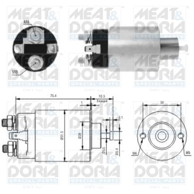 MEAT & DORIA 46167 Starterio solenoidinis jungiklis