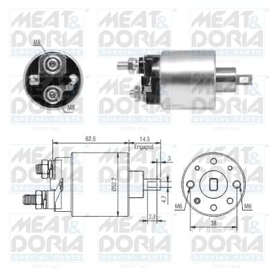 MEAT & DORIA 46292 Starterio solenoidinis jungiklis