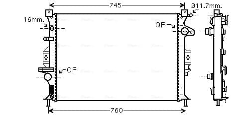 AVA Clever Choice FDA2425 Variklio aušinimo radiatorius