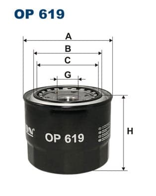 Alyvos filtras — FILTRON OP 619