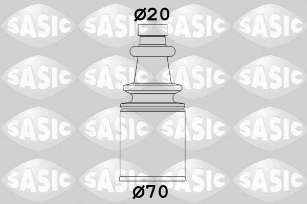 SASIC 2873693 Pusašio gofruotoji apsauga