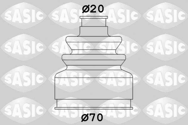 SASIC 2873743 Pusašio gofruotoji apsauga