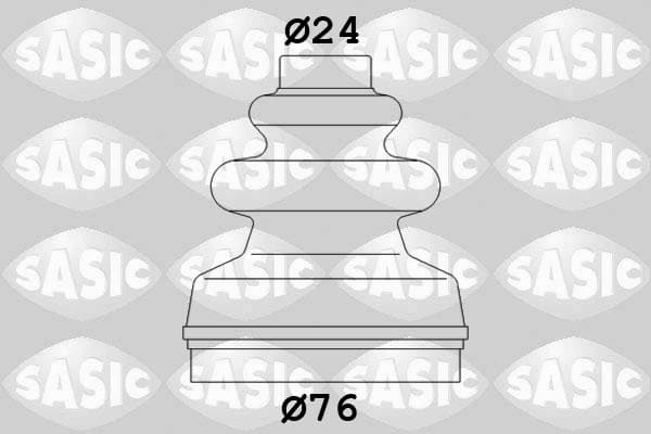 SASIC 2873793 Pusašio gofruotoji apsauga
