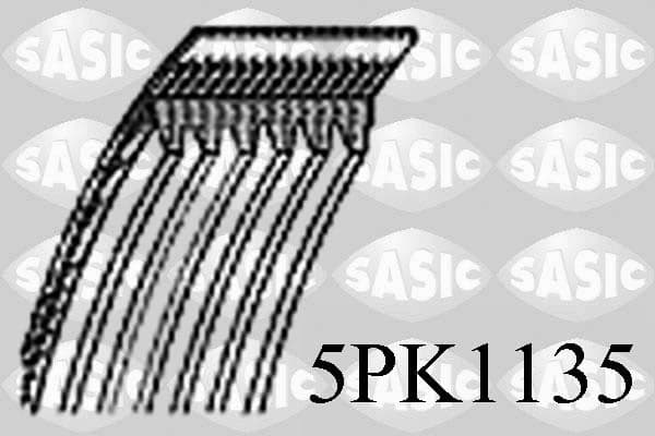 V formos rumbuotas diržas — SASIC 5PK1135