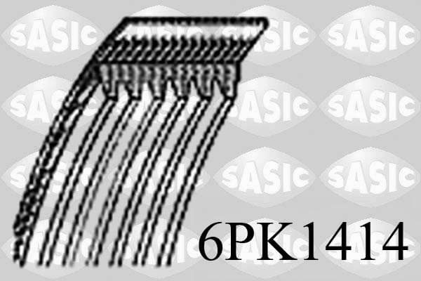 V formos rumbuotas diržas — SASIC 6PK1414