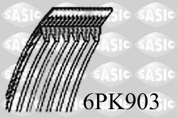 V formos rumbuotas diržas — SASIC 6PK903