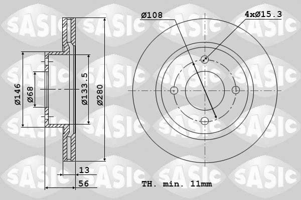 Stabdžių diskas — SASIC 9004492J