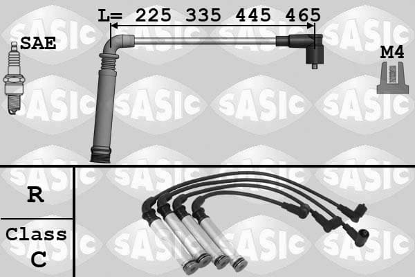 Uždegimo laidų komplektas — SASIC 9286044