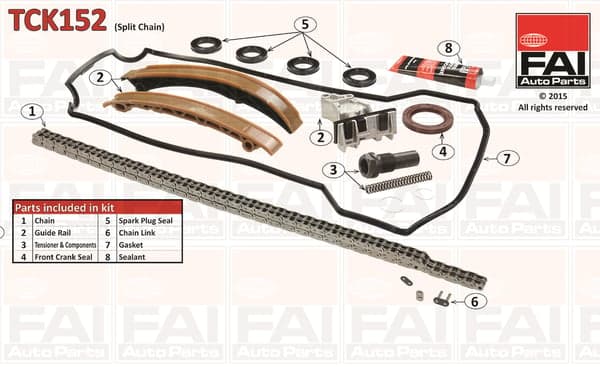 Pavaros grandinės komplektas — FAI AutoParts TCK152