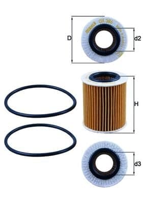 Alyvos filtras — MAHLE OX 386D
