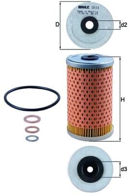 Alyvos filtras — MAHLE OX 34D