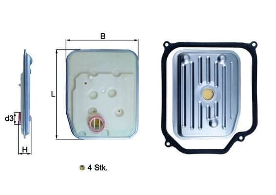 Automatinės transmisijos hidraulinis filtras — MAHLE HX 147KIT1
