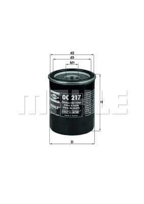 Alyvos filtras — MAHLE OC 217