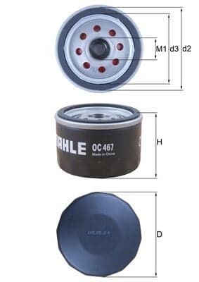 Alyvos filtras — MAHLE OC 467