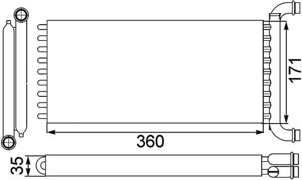 MAHLE AH 166 000P Salono šildymo pečiukas