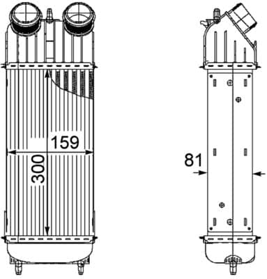 MAHLE CI 172 000P Tarpinis oro aušintuvas