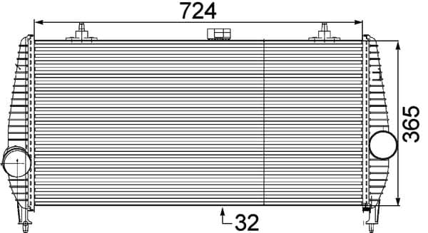 MAHLE CI 173 000P Tarpinis oro aušintuvas