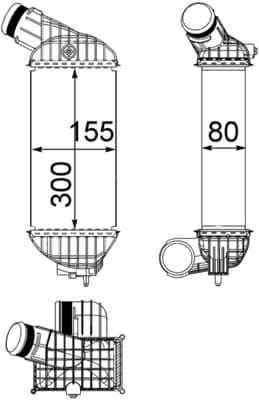 MAHLE CI 211 000P Tarpinis oro aušintuvas