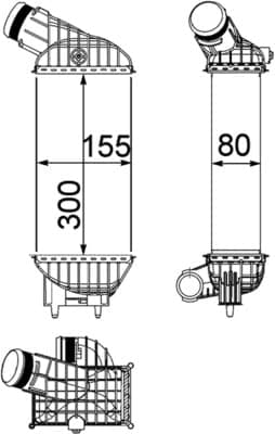 MAHLE CI 212 000P Tarpinis oro aušintuvas