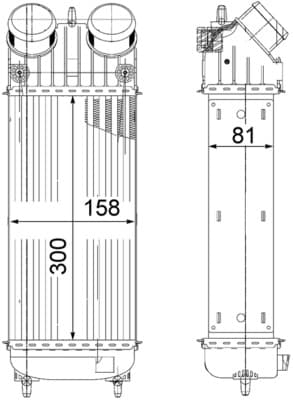 MAHLE CI 265 000P Tarpinis oro aušintuvas