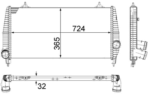 MAHLE CI 266 000P Tarpinis oro aušintuvas