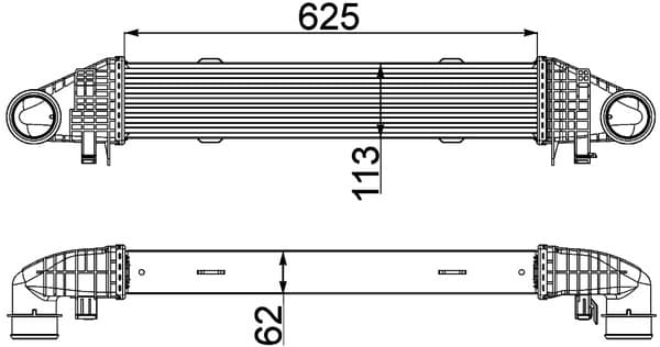 MAHLE CI 359 000P Tarpinis oro aušintuvas