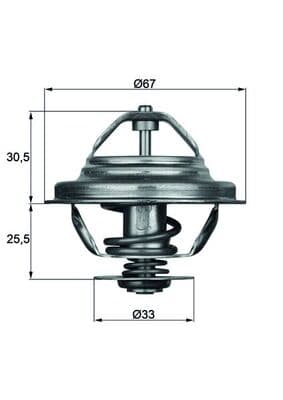 MAHLE TX 27 80D Termostatas