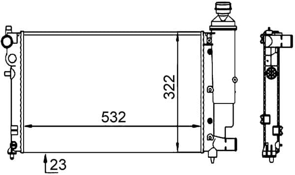 Variklio aušinimo radiatorius — MAHLE CR 91 000S