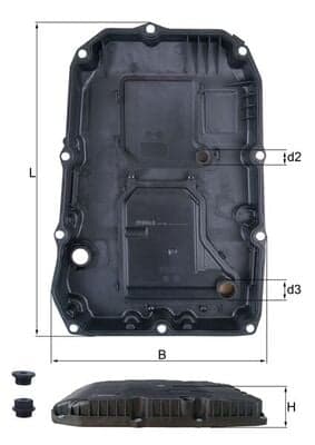 MAHLE HX 196 KIT Alyvos karteris, automatinė transmisija