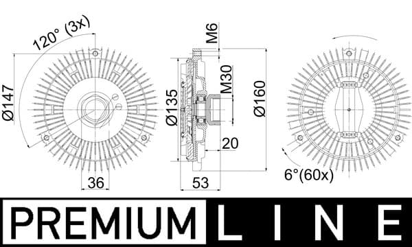 Radiatoriaus ventiliatoriaus sankaba — MAHLE CFC 268 000P