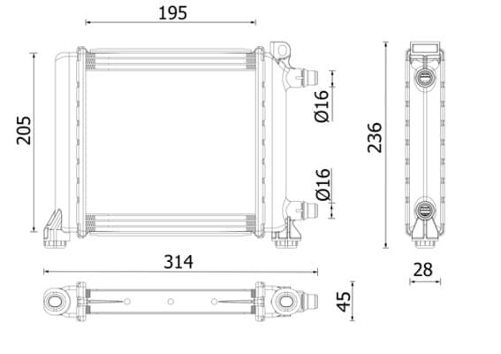 Variklio aušinimo radiatorius — MAHLE CR 2642 000P