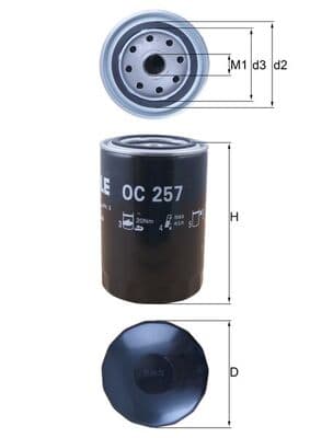 Alyvos filtras — MAHLE OC 257