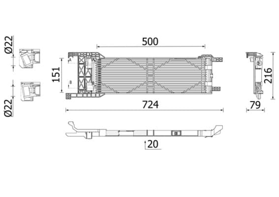 MAHLE CLC 325 000P Automatinė transmisija alyvos aušintuvas