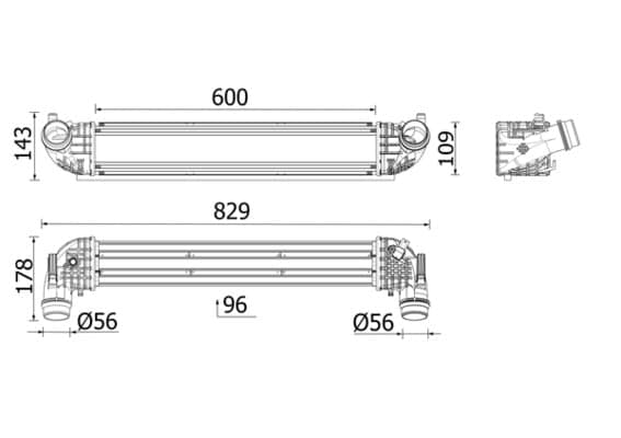 MAHLE CI 668 000P Tarpinis oro aušintuvas