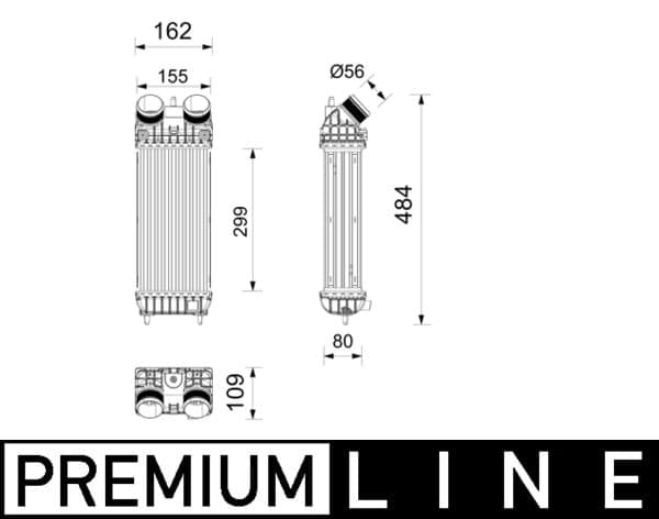 MAHLE CI 744 000P Tarpinis oro aušintuvas