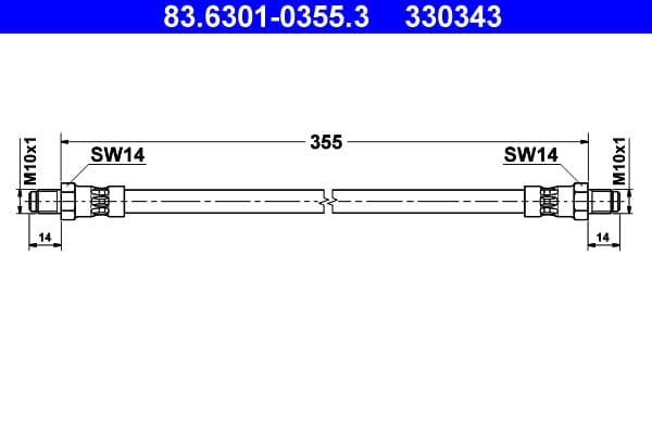 Stabdžių žarnelė — ATE 83.6301-0355.3