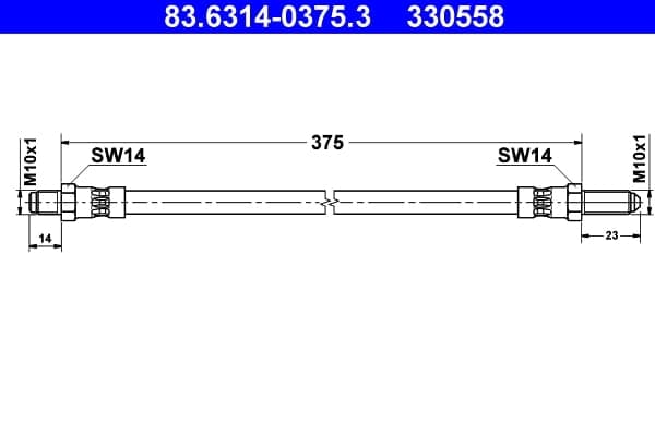 Stabdžių žarnelė — ATE 83.6314-0375.3