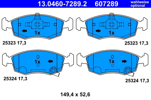 Brake pad set image