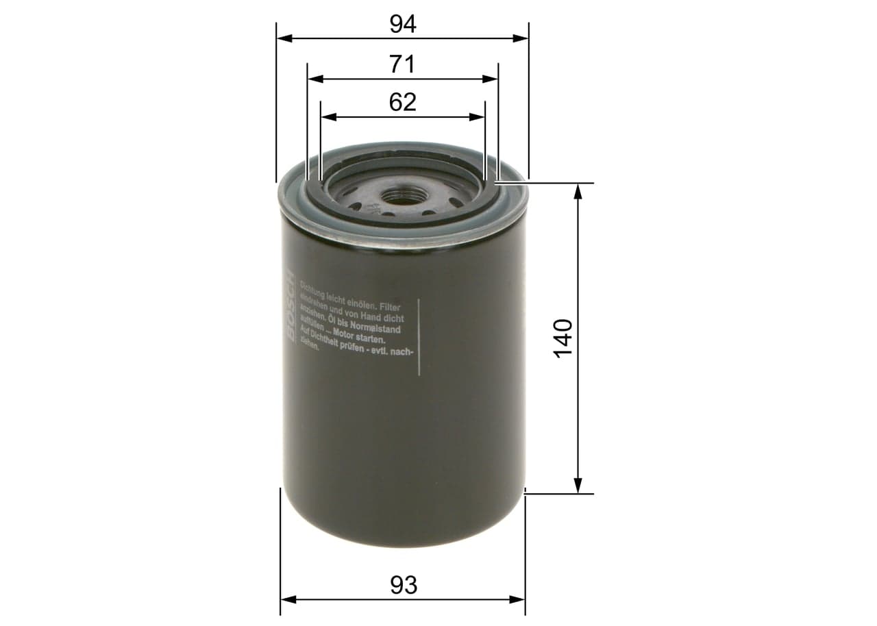 Alyvos filtras — BOSCH 0 451 104 065