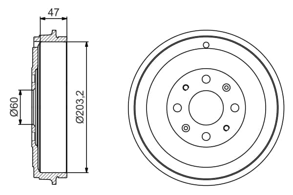 Stabdžių būgnas — BOSCH 0 986 477 207