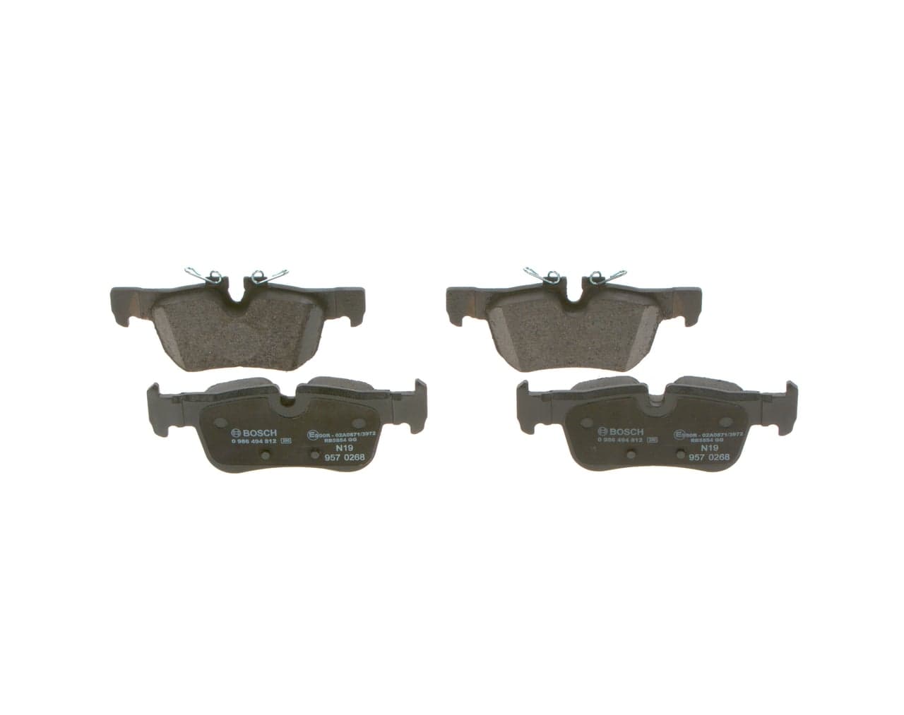 Stabdžių kaladėlių komplektas — BOSCH 0 986 494 812