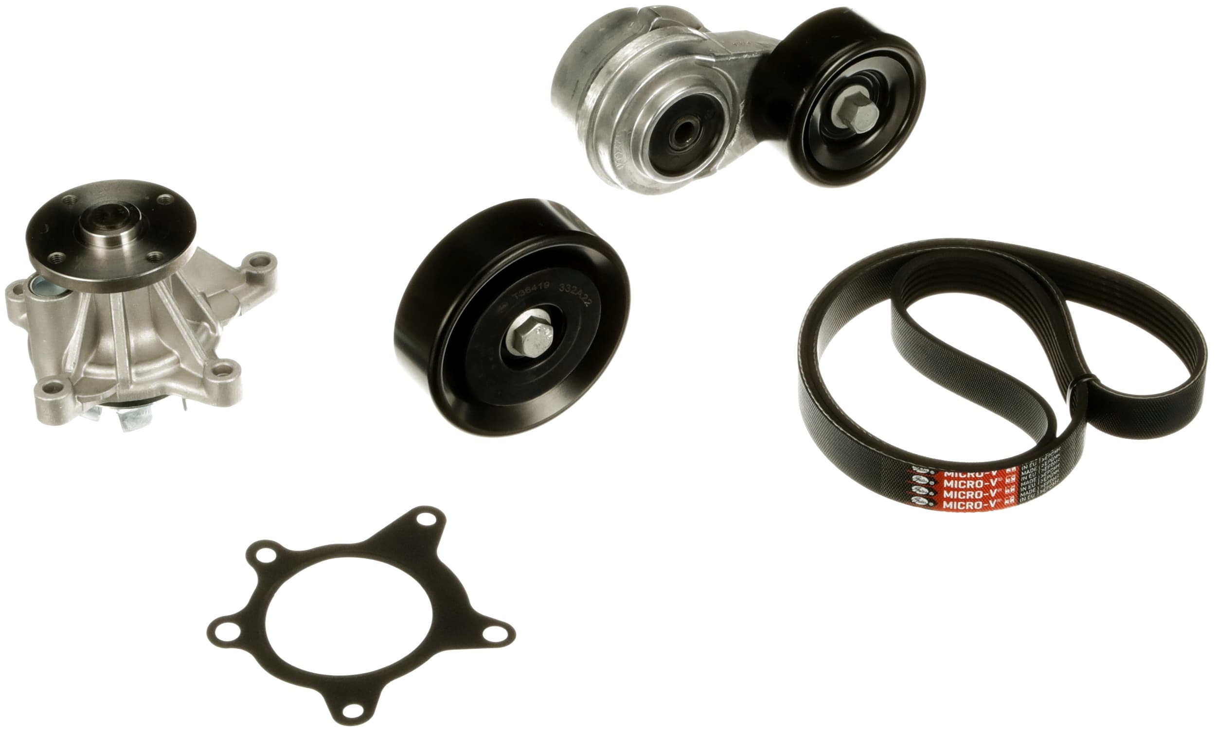 GATES KP96PK2138 Vandens siurblys + V formos rumbuotas diržas, komplektas