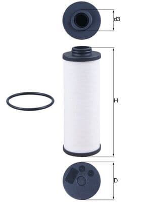 Automatinės transmisijos hidraulinis filtras — KNECHT HX 186D