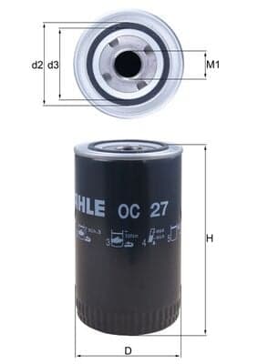 Alyvos filtras — KNECHT OC 27