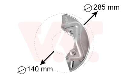 VAN WEZEL 5826371 Stabdžių diskas apsauginis skydas
