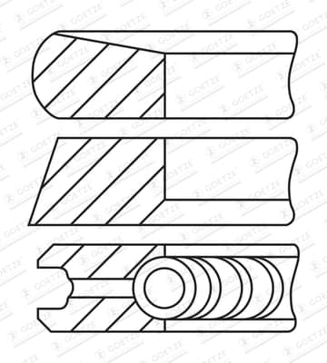 GOETZE ENGINE 08-443100-00 Stūmoklio žiedų komplektas